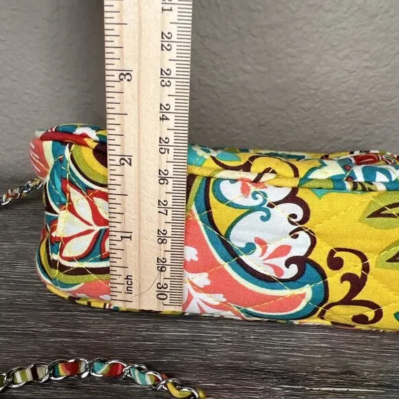 Vera Bradley Provençal Small 7" Crossbody Purse Floral Zip Chain Strap Bag - Picture 7 of 7